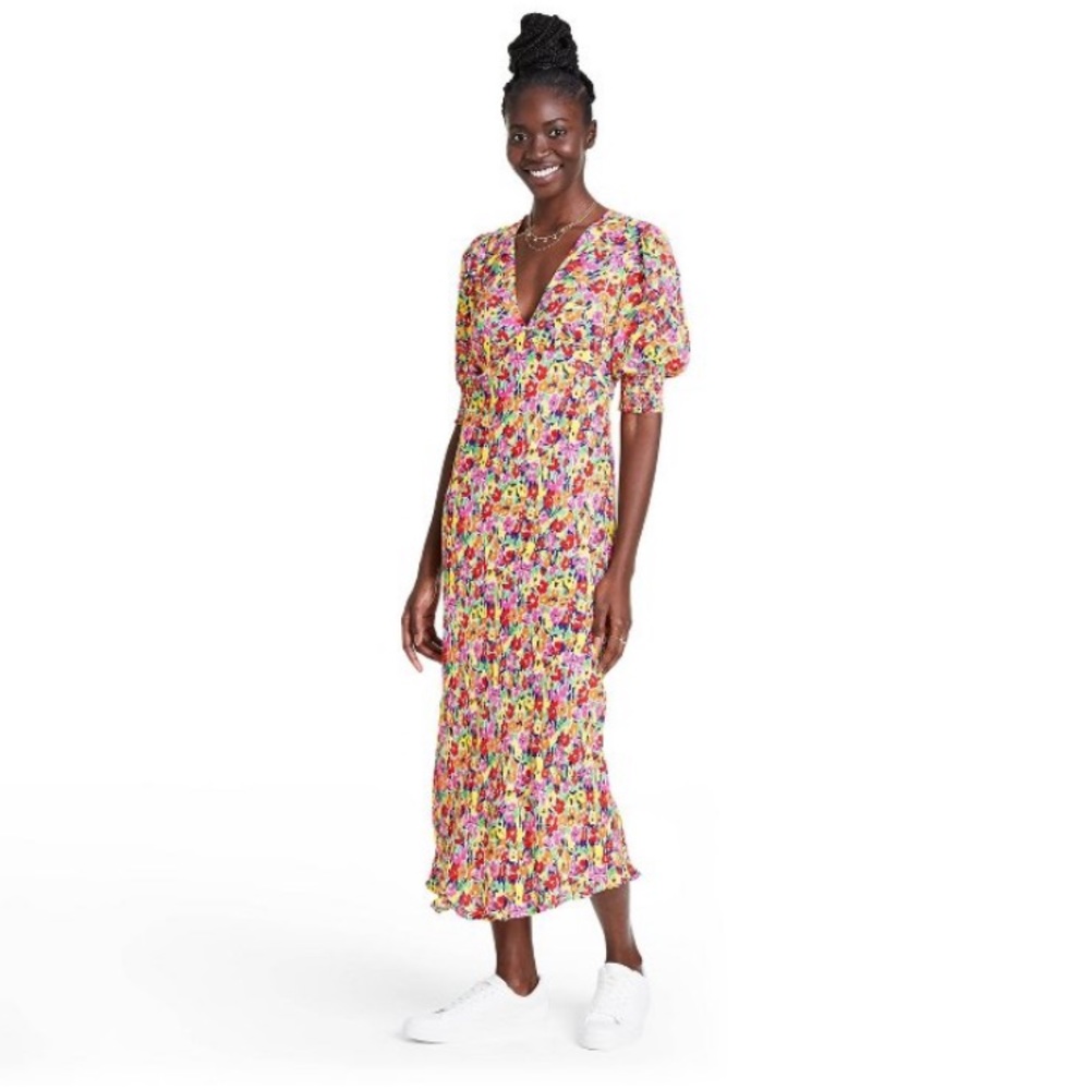 NWT 2 Rixo for Target Floral Puff Sleeve Dress XS